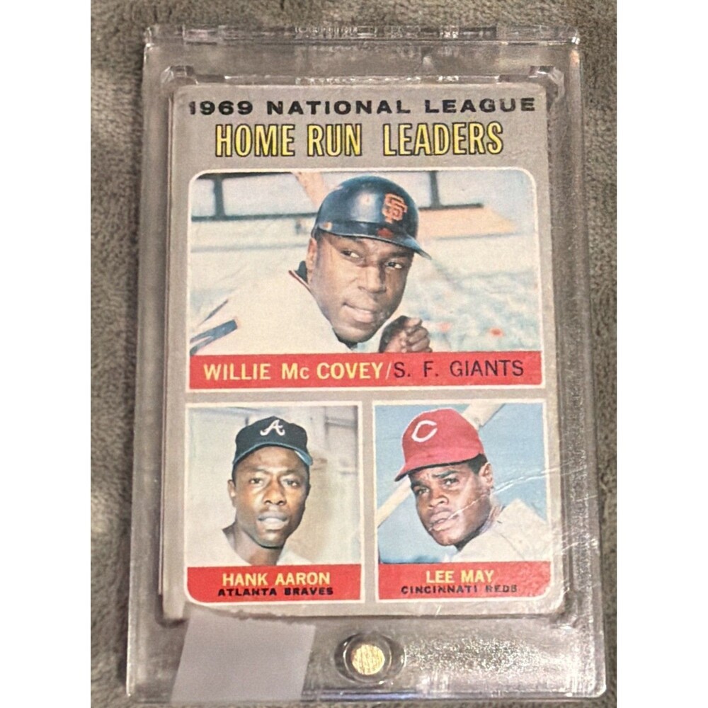 1970 Topps - League Leaders Hank Aaron, Willie McCovey, Lee May #65
